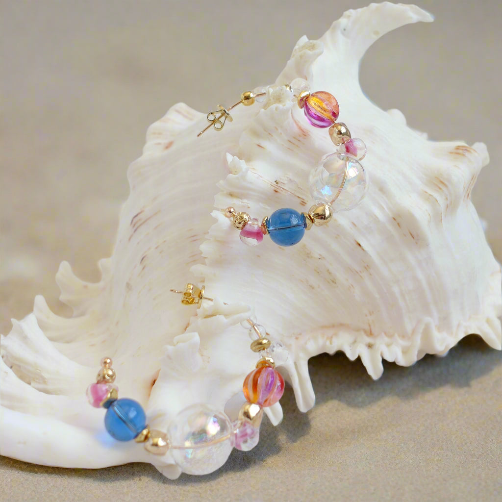 Sea Foam Colorful Earrings