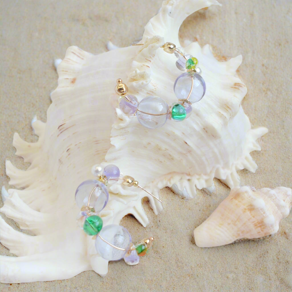 Sea Foam Colorful Earrings