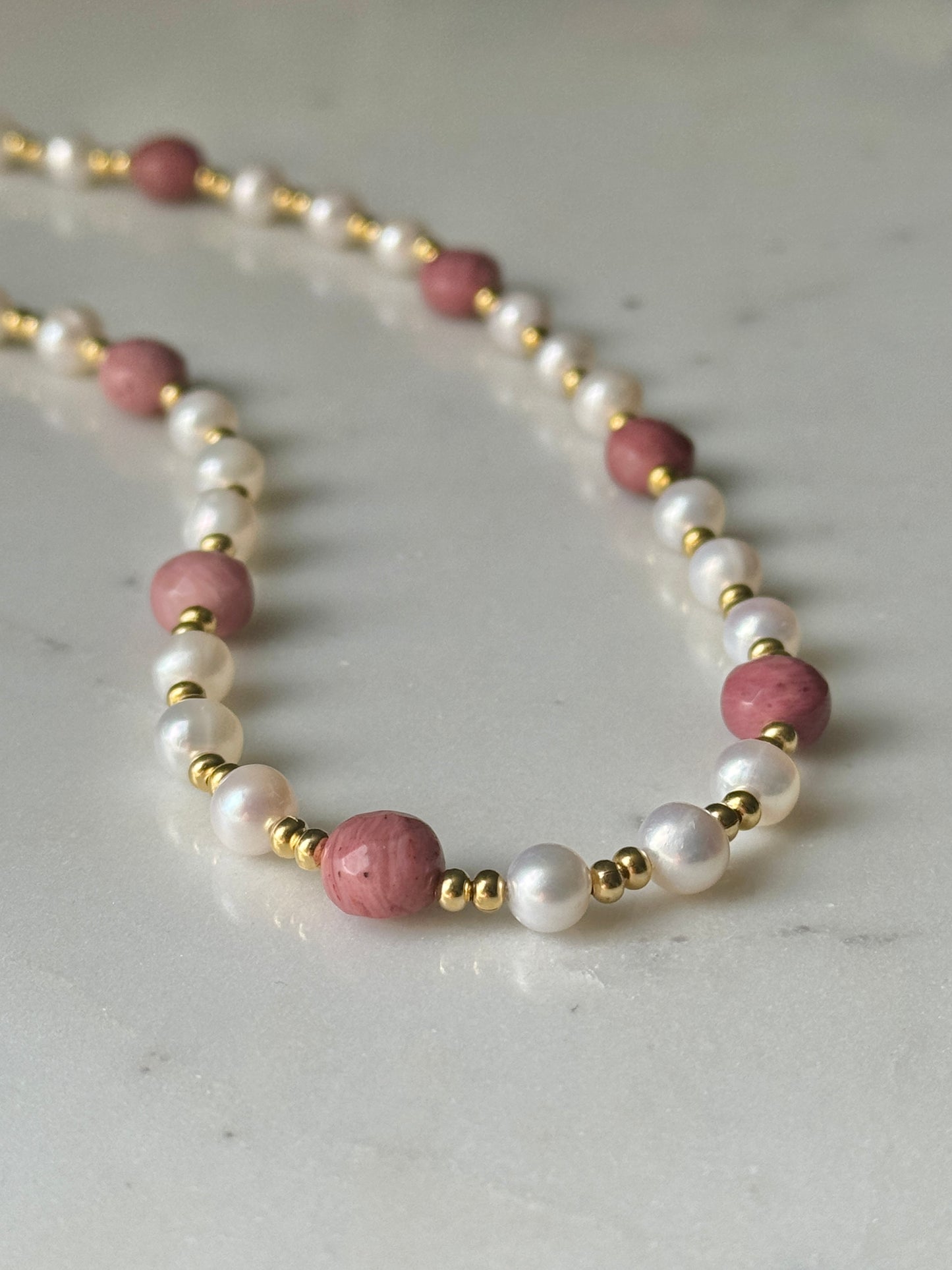 Rose Pearls Necklace